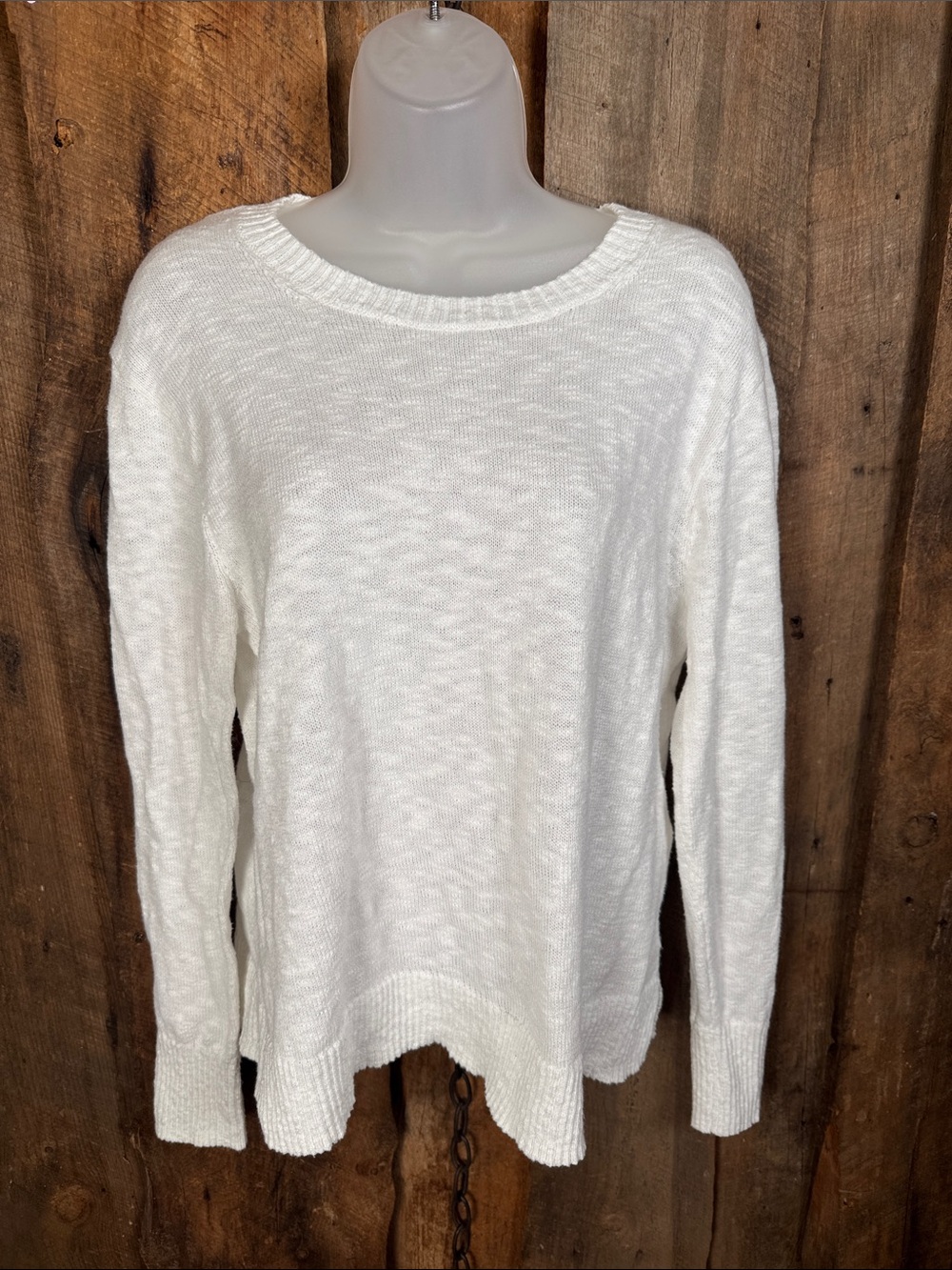 J. Crew Women's White Crewneck Sweater